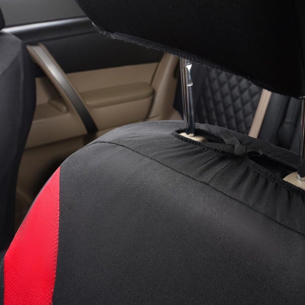 Flying Banner Car Seat Covers Front Seats and Rear Bench Mesh Fabric Rear Ben...