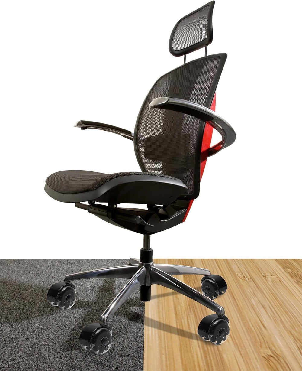 Monster 3” Dual Rollerblade Office Chair Wheels (Set of 5) Slipstick Premium ...
