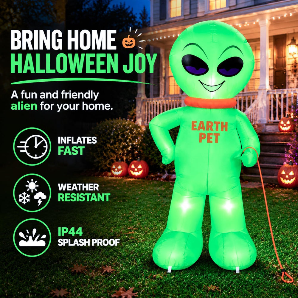 6 FT Halloween Inflatable Alien Earth Pet Outdoor Yard Decoration