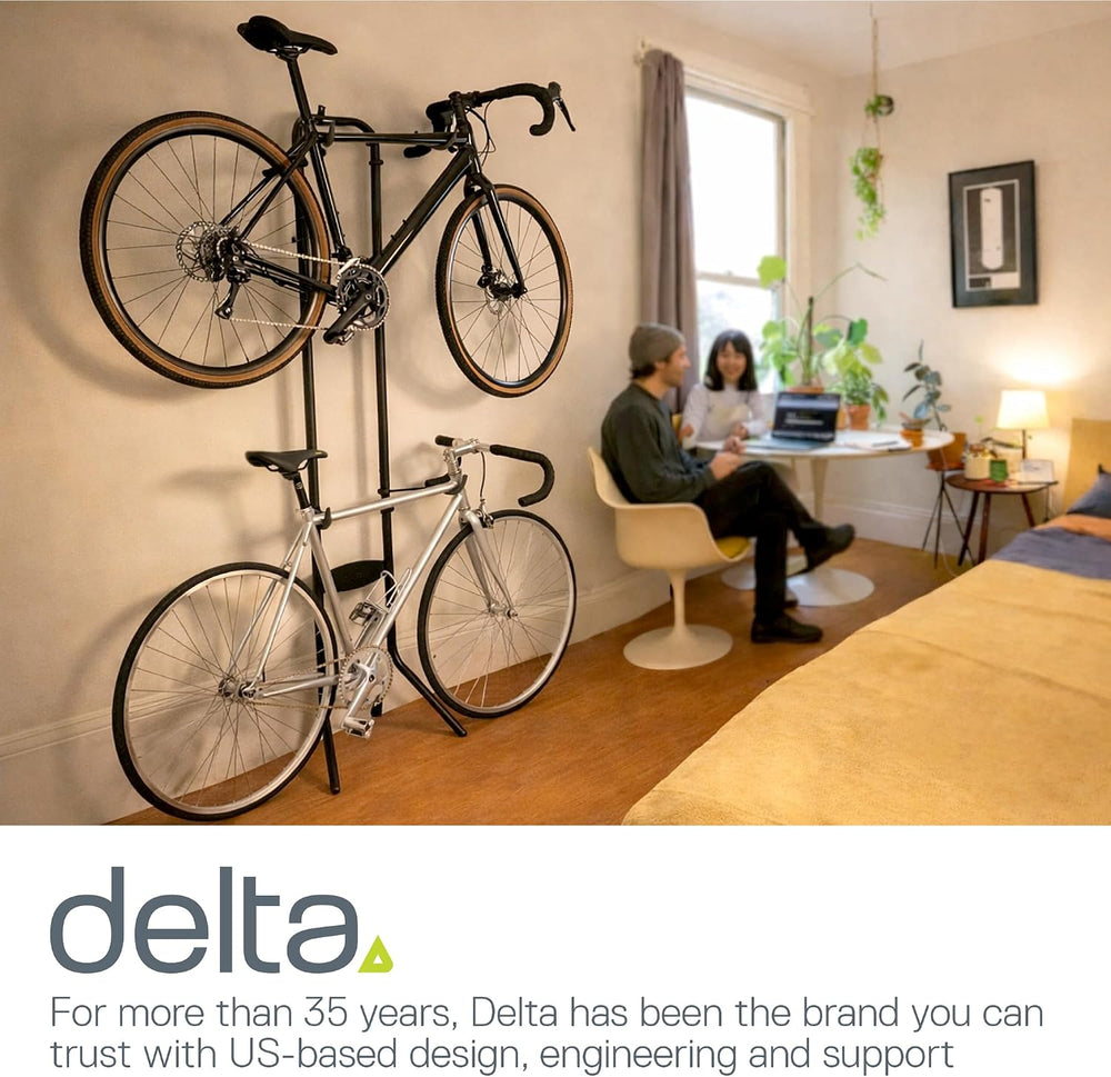 Delta Cycle Michelangelo 2 Bike Storage Rack Black - Gravity Fully Adjustable...