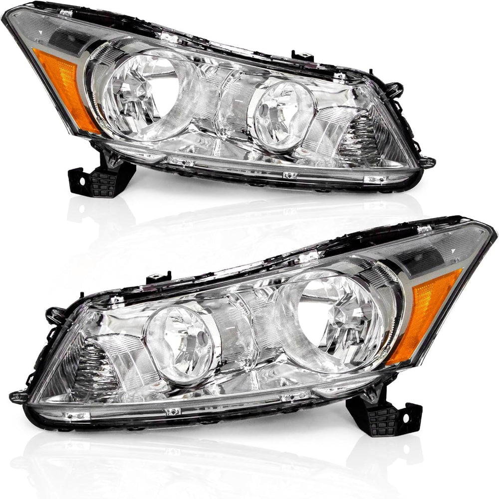 AS Headlight Assembly for 2008 2009 2010 2011 2012 Accord 4dr Sedan Headlamps...