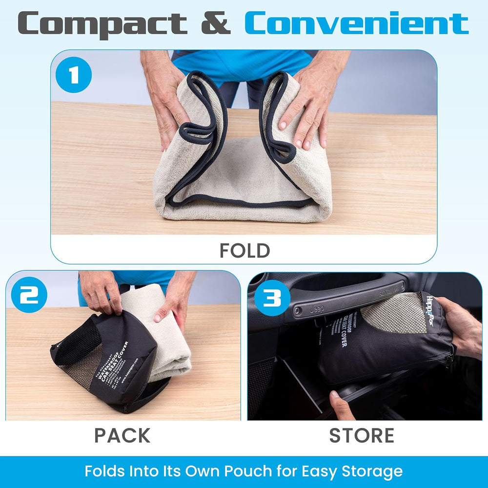 HAPPEGEAR Happeseat Waterproof Car Seat Cover & Protector, Sand