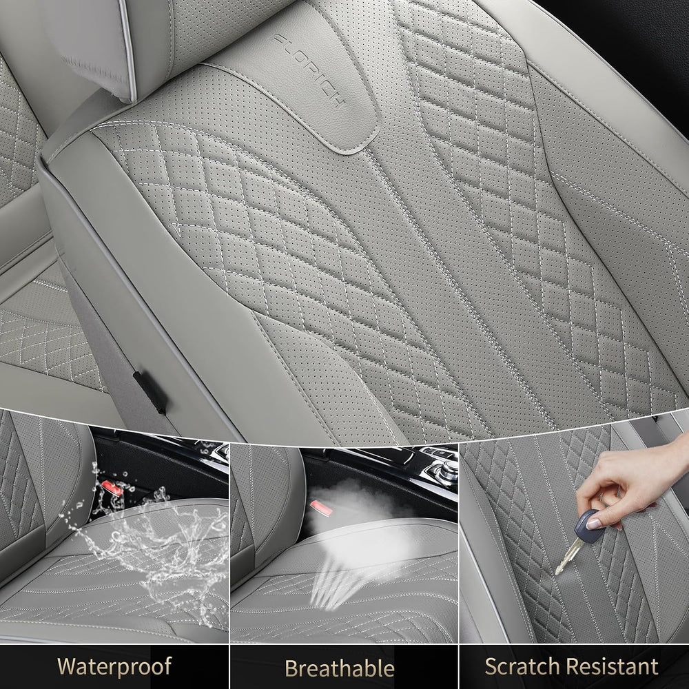Car Seat Covers Full Set Leather Seat Cover for Cars Full Coverage Seat Cover...