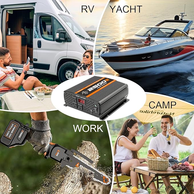 2500 Watt car Power Inverter 12V to 110V /120V, 2000+ watt invertor