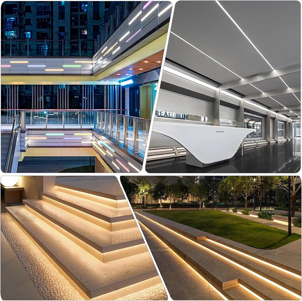 Plaster in LED Channel Drywall Strip Light Track with White Diffuser