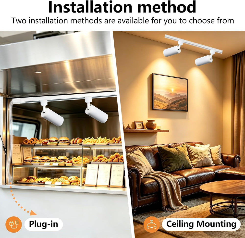 Plug in LED Track Lighting Kit H Type 3CCT 2PCS 10W White