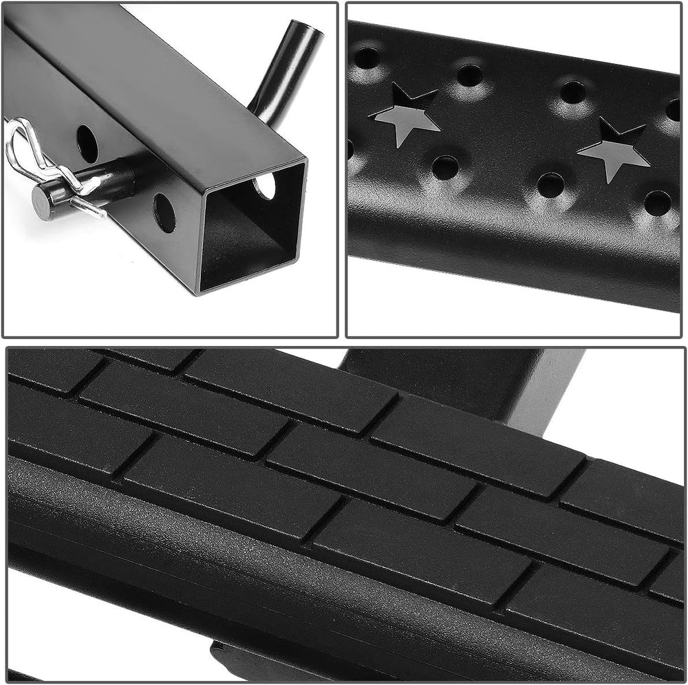Auto Dynasty Universal 36 Inches Black Powdercoated Steel 2-Stage Tow Hitch S...