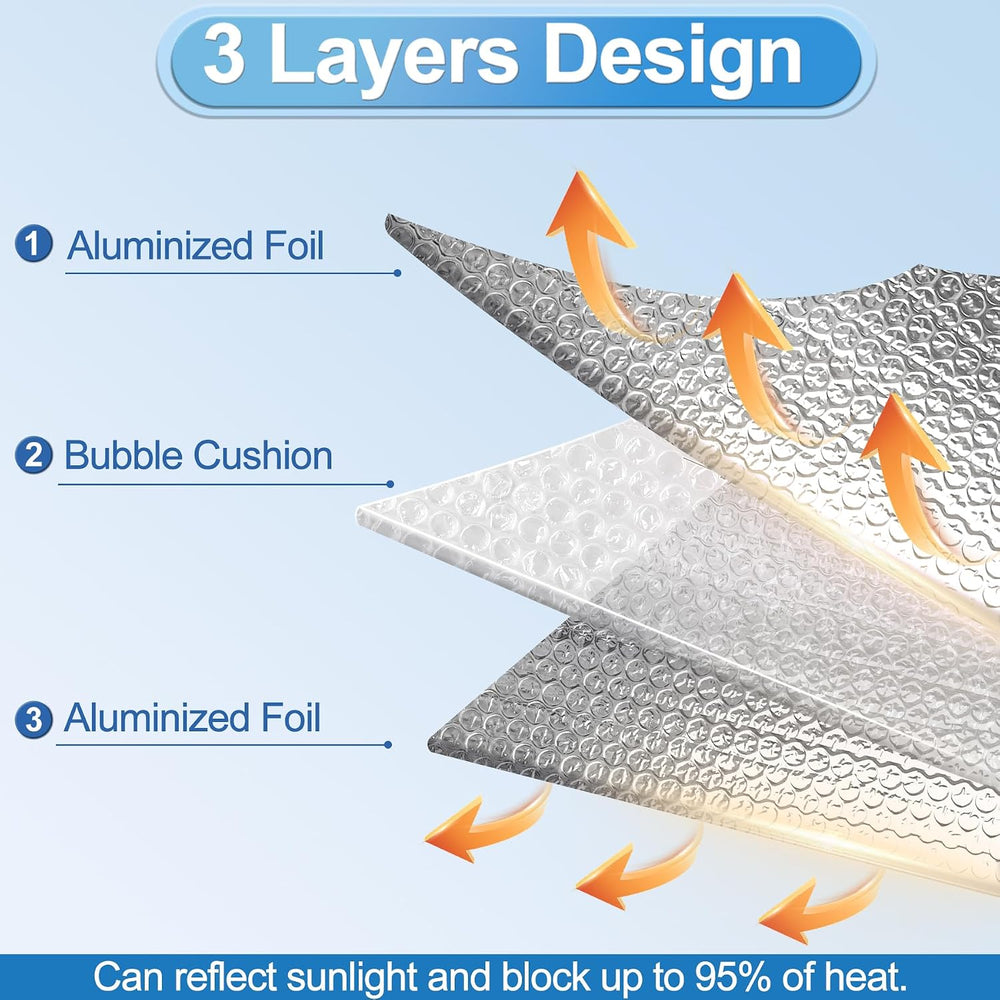 Garage Door Insulation Kit 16P Double Bubble Window Heat Insulation Panels, 6...