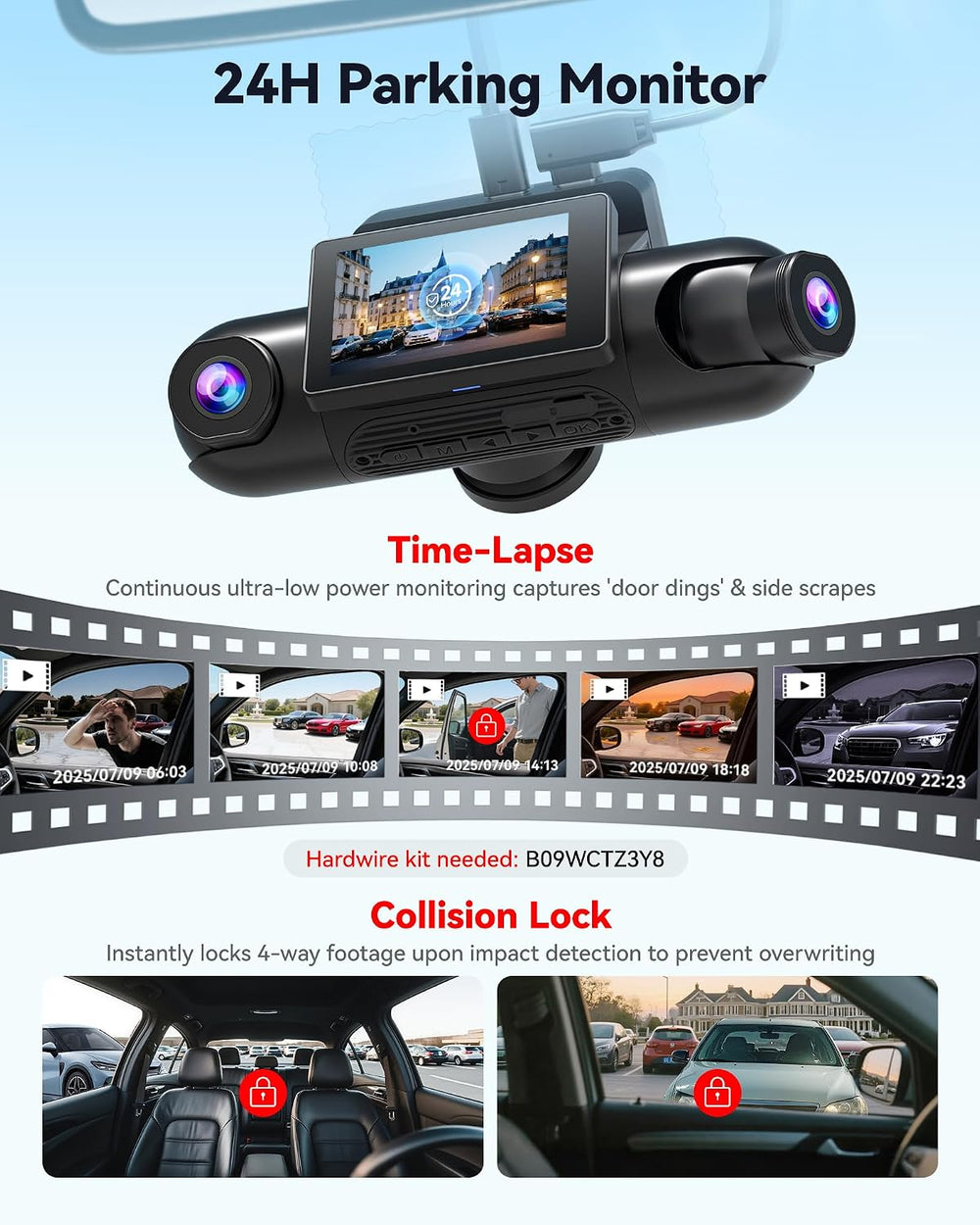 REDTIGER VP40 4 Channel 360° Dash Cam, Dual STARVIS 2, 8 IR Night Vision