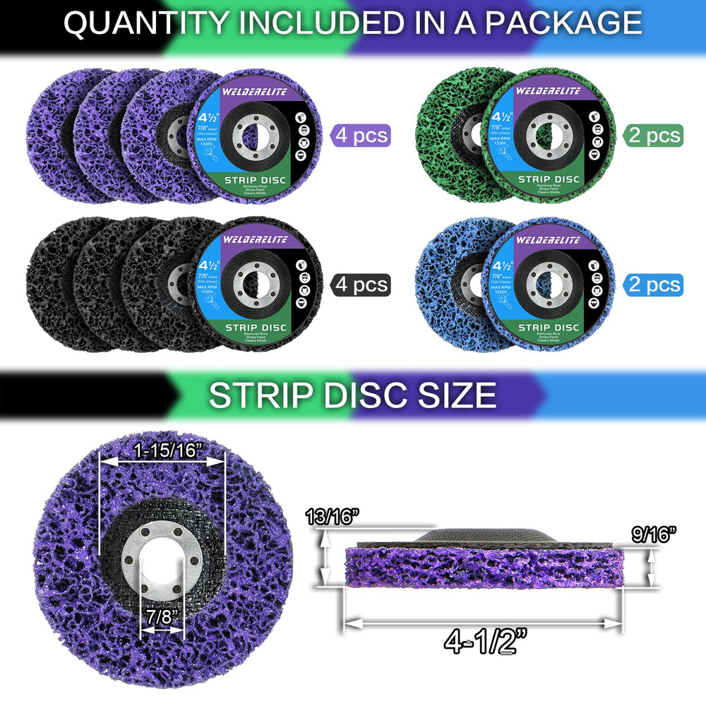 12-Pack Paint Stripper Discs for Angle Grinder, 4-1/2" x 7/8" - Mul...