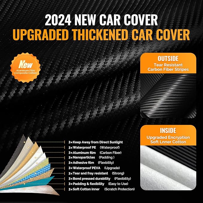 30 Layers SUV Car Cover for Automobiles All Weather Waterproof, Outdoor
