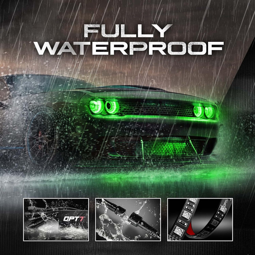OPT7 Aura Halo Accent Lights for 2008-2023 Dodge Challenger with Remote Contr...