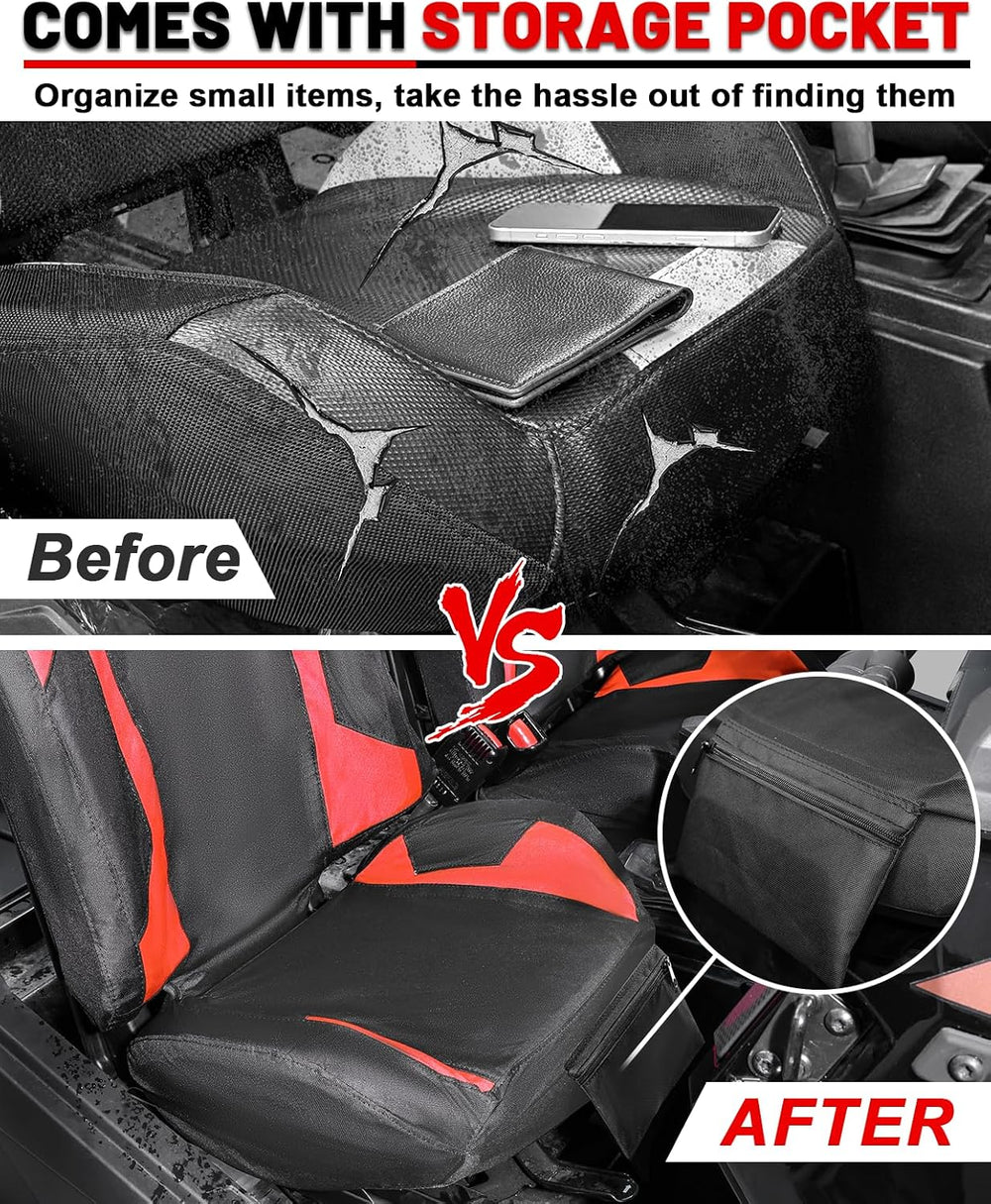 StarknightMT RZR Seat Cover with Pocket Water-Resistant Compatible with Polar...
