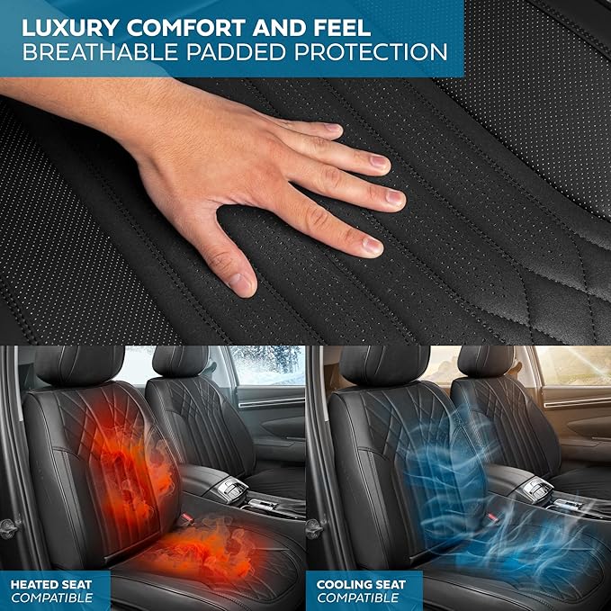 Elite Edition Faux Leather & Suede Seat Covers