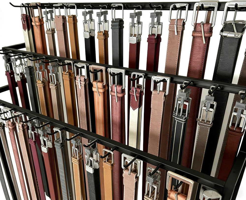 Belt Rack,Belt Display Organizer,Retail Rack for Belts Ties Bags