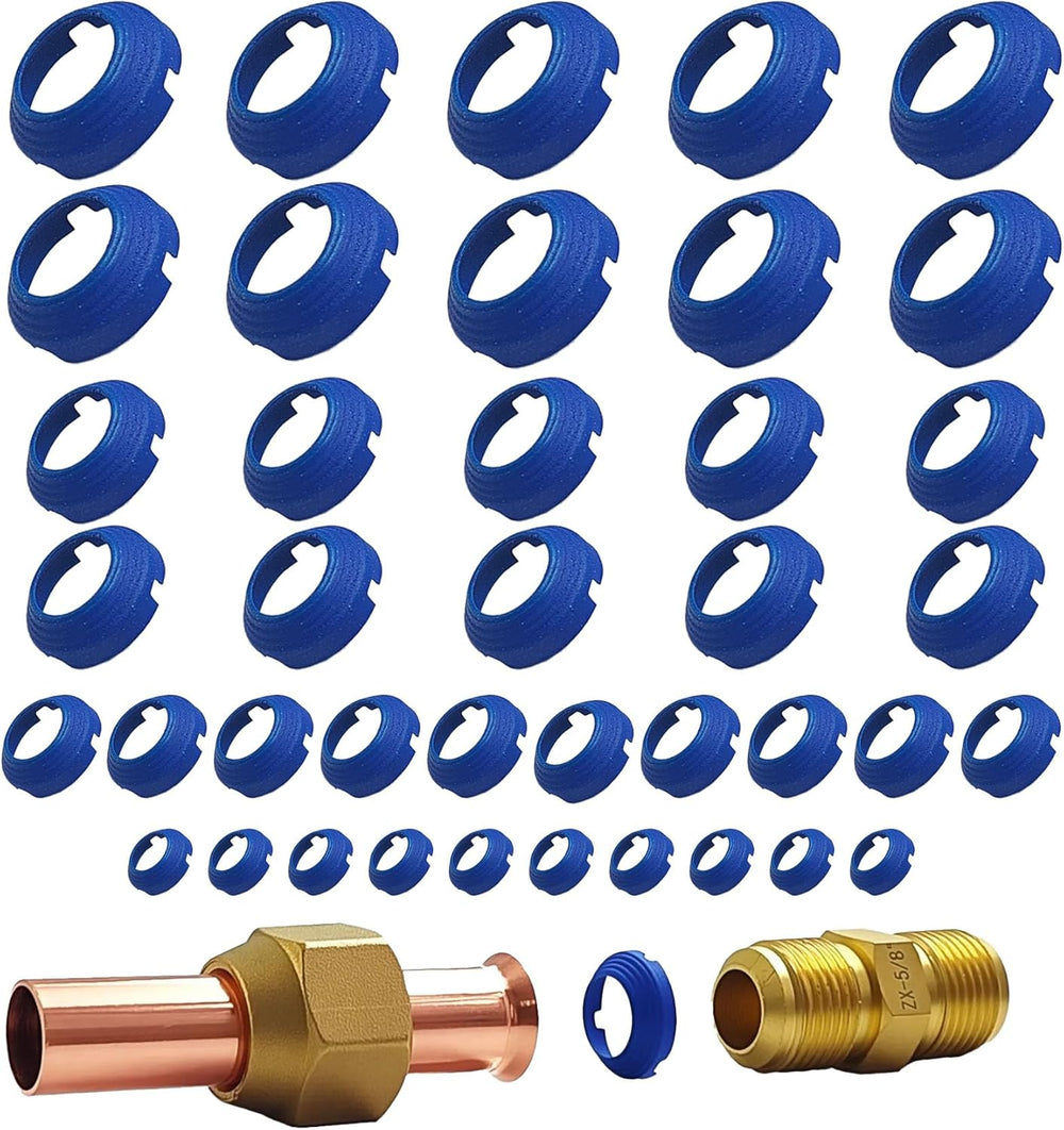 40 Pack Leak Free SAE Mini Split Flare Seal Kit (1/4", 3/8", 1/2&qu...