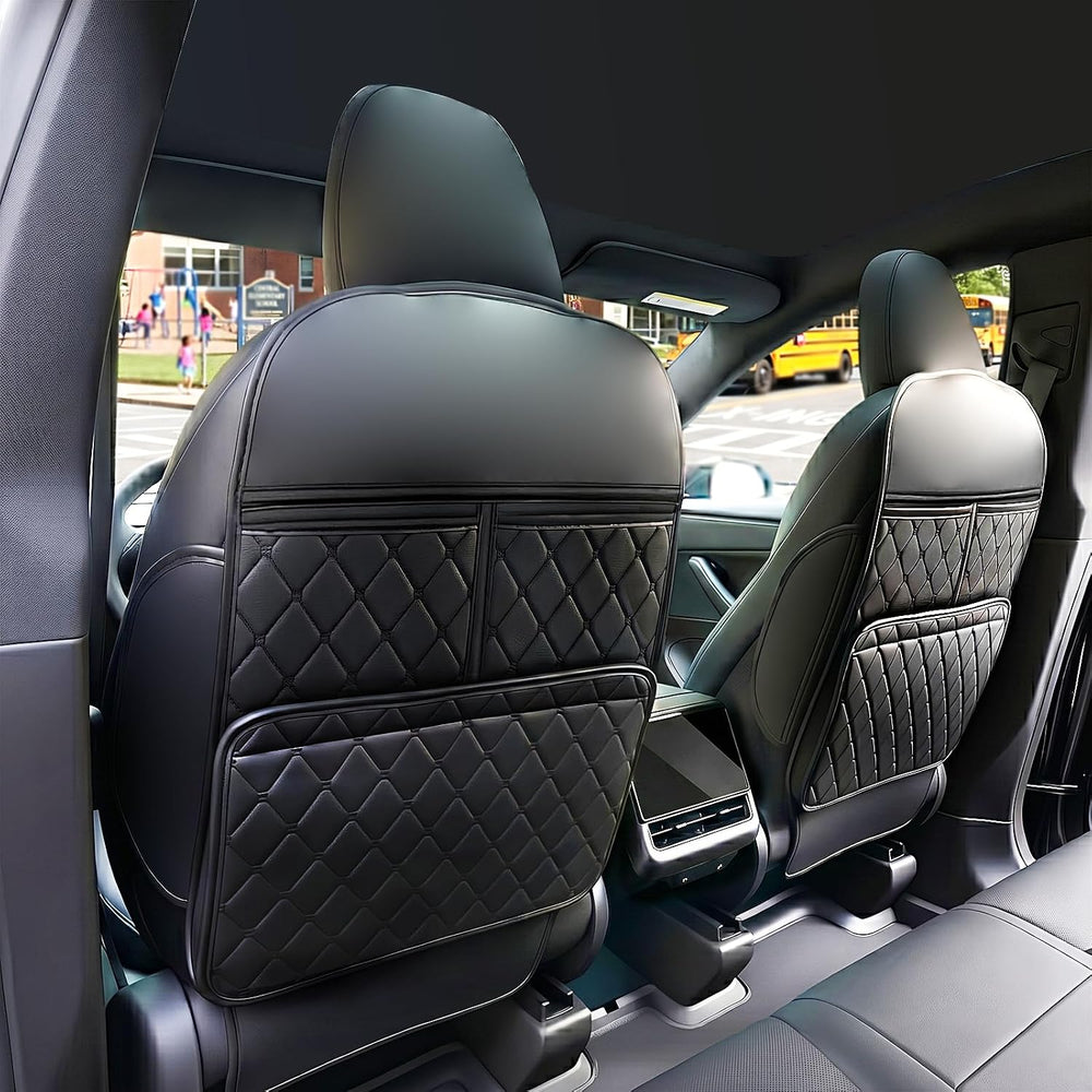 2 Pack Seat Back Protector Kick Mats, Premium Interior Look