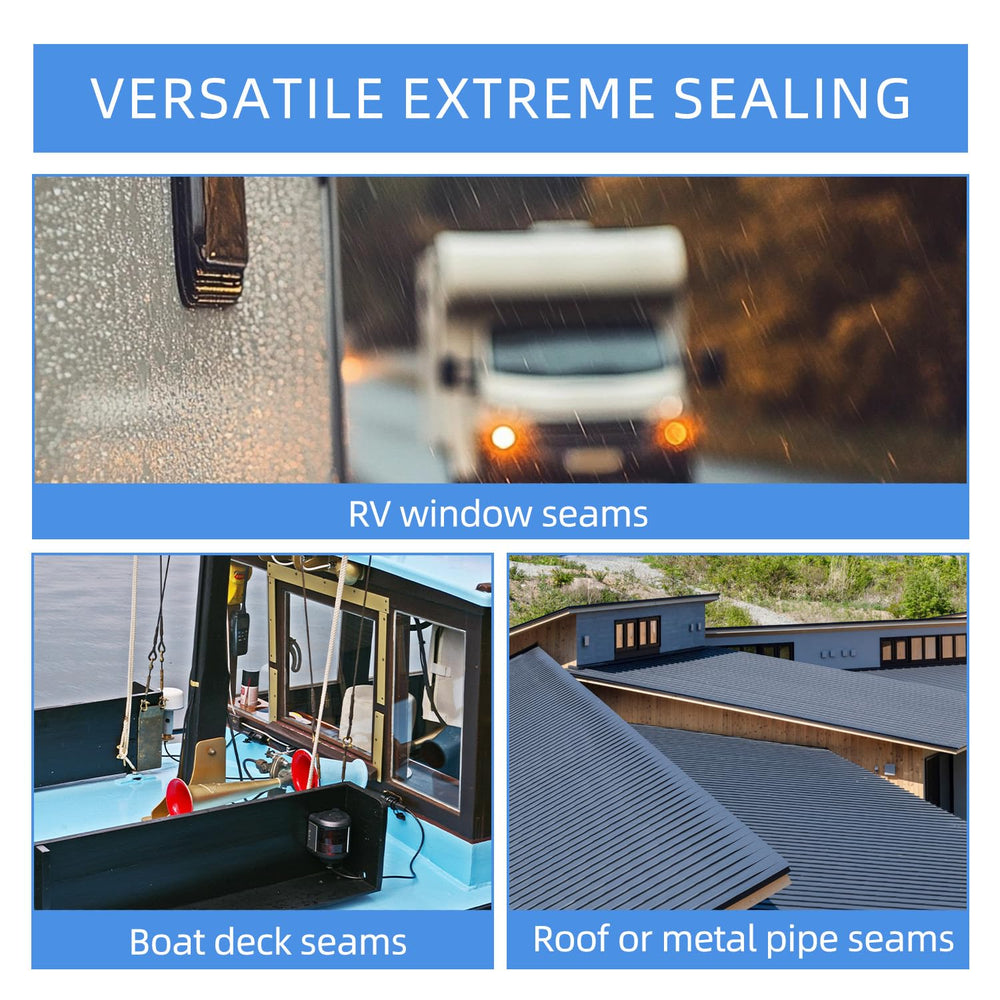 Double Sided Butyl Sealant Tape, 2" x 82' - 28 Mil Thick Black Vapor...