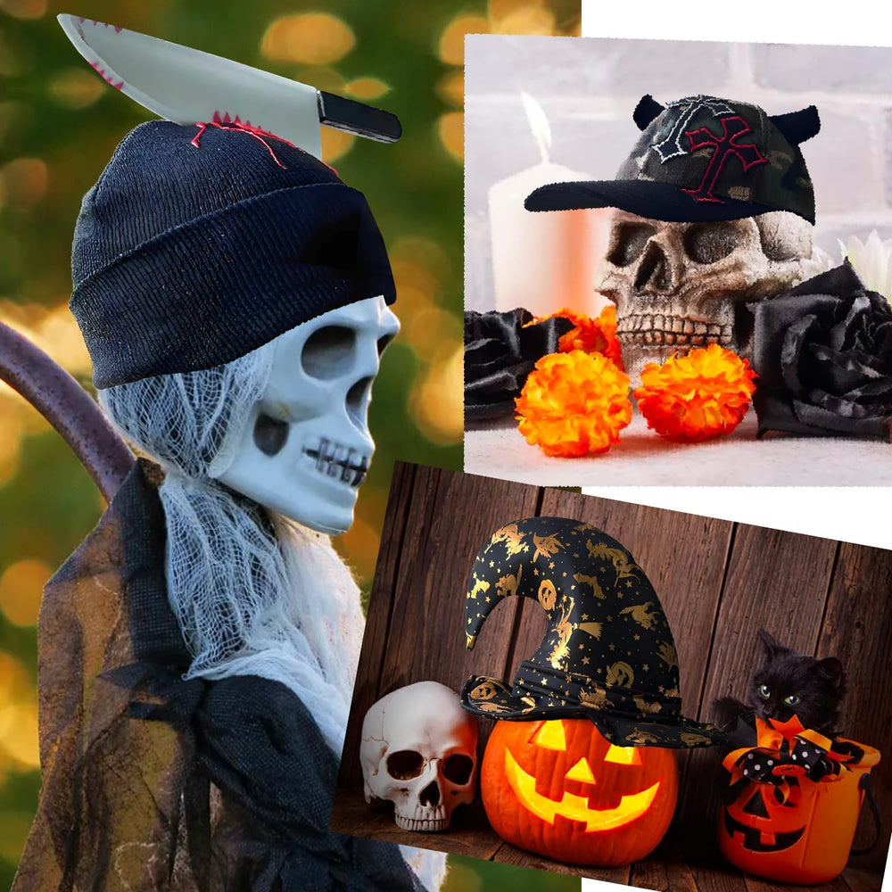 12 Assorted Funny Halloween Party Hats Witch Hat Halloween Costume Decoration...