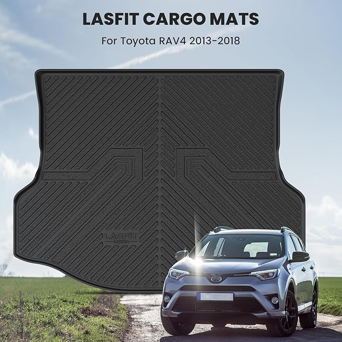LASFIT Cargo Mat Fit for Toyota RAV4 2013-2018 TPE All Weather RAV4 Hybrid and