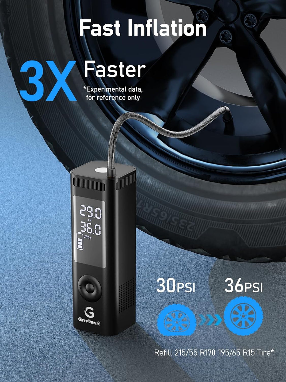 Tire Inflator Portable Air Compressor, 150PSI Cordless Air Pump