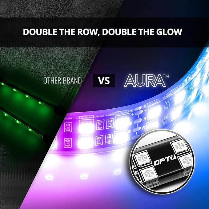 OPT7 Aura DreamColor RGB-IC Car Interior Ambient Light, Color Chasing Light Kit