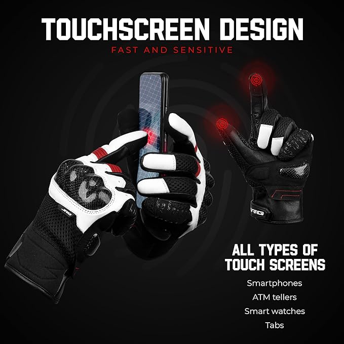 J.A.G. Leather Motorcycle Gloves