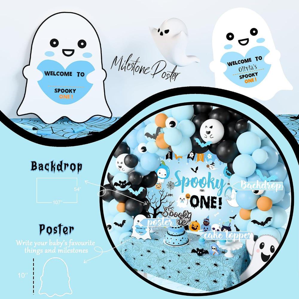 Halloween 1st Birthday Party Decorations,Spooky One Birthday Supplies Decor