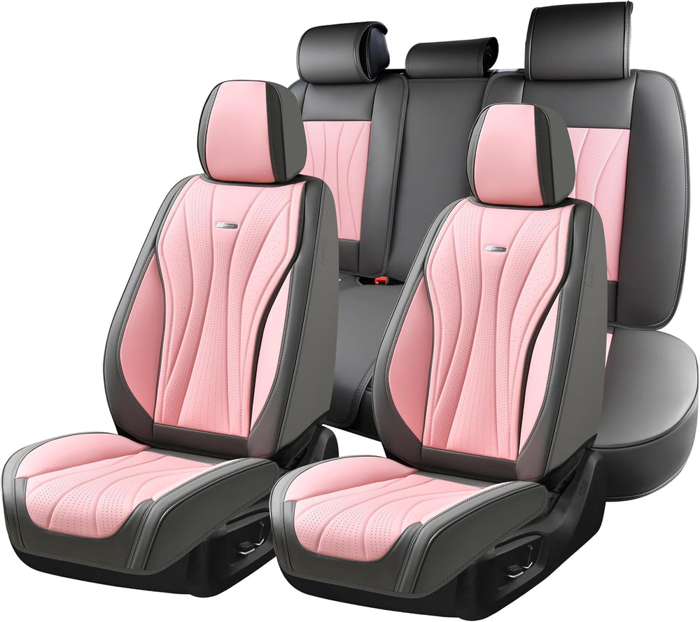 Coverado Car Seat Covers Full Set, Universal Seat Cover for Cars, Luxury Faux...