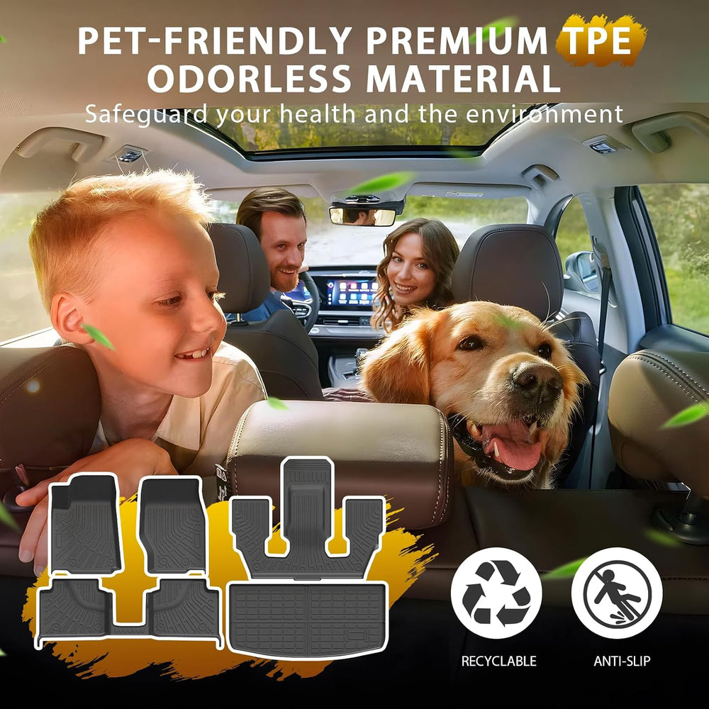 Powerty Floor Mats Cargo Liner for Jeep Grand Cherokee L 2021-2027(6-Seater w...