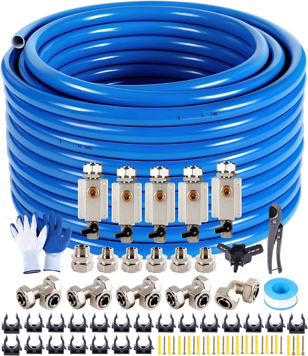 Shop Air Line Kit 3/4"×100&200&300ft HDPE-Aluminum Tubing