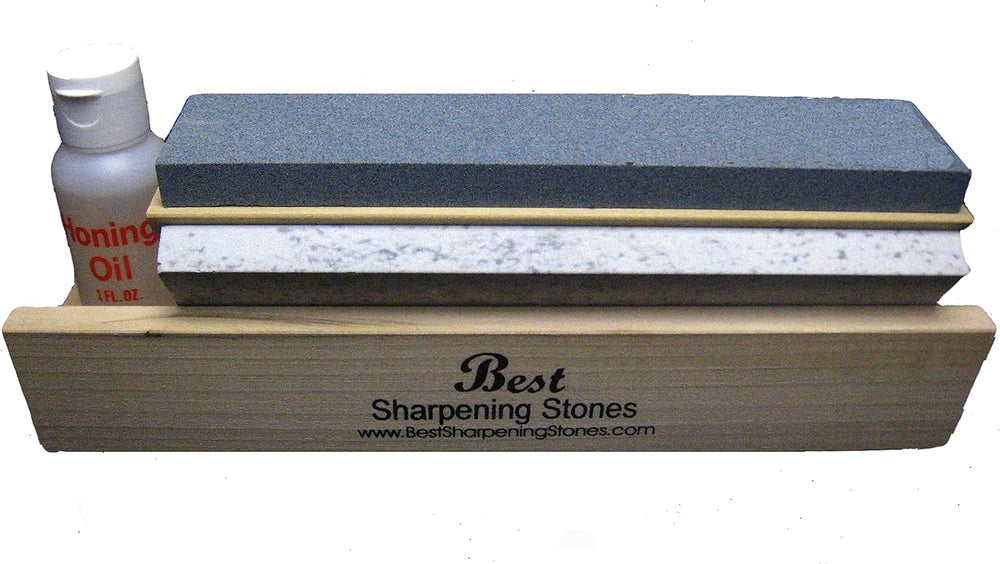 Arkansas Tri-Hone Knife Sharpener - 3 Stones 8" Multicolor