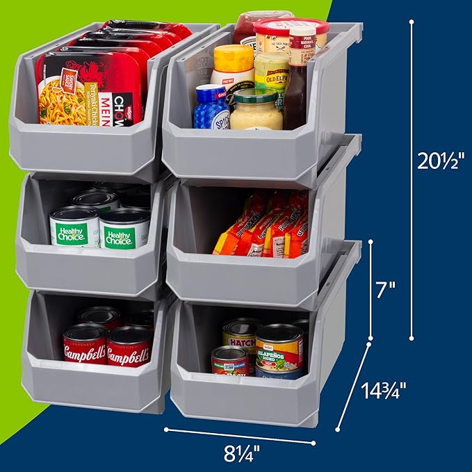 Plastic Containers for Organizing and Storage Bins for Closet, Garage or Pant...