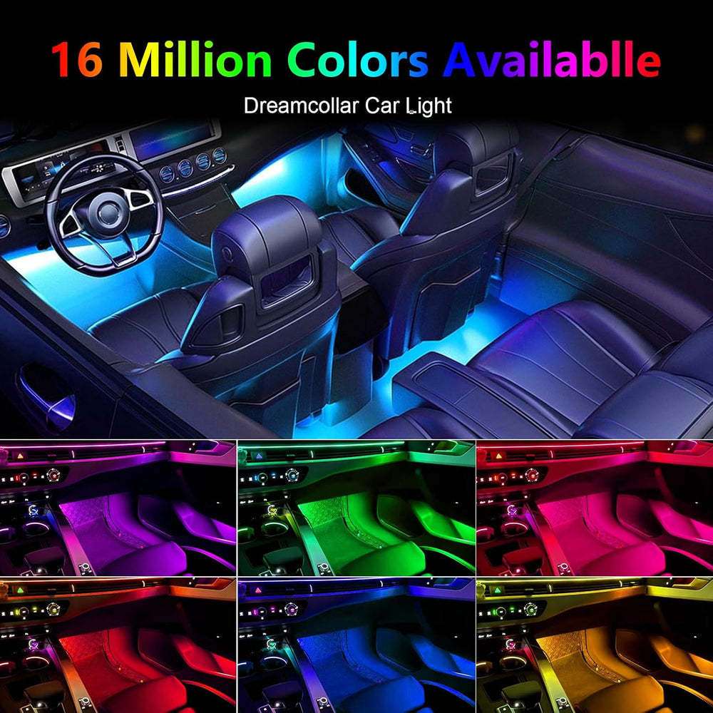Acrylic Interior Car Lights, Car Accessories 10 in 1 Car LED Strip Lights wit...