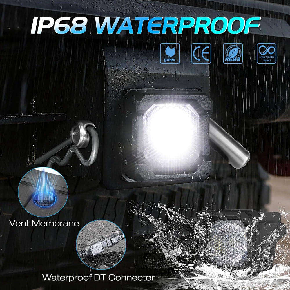 Flood Hitch Lights Kits, Niwaker LED Reverse Light for 2x2 Inch Trailer Hitch...