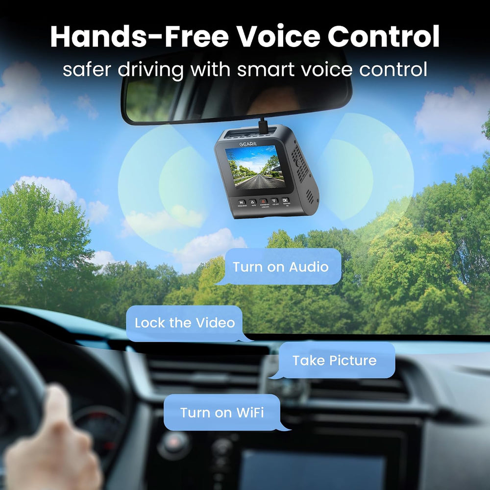 GEARit 4K Dash Cam Front and Rear, Car Dash Camera with GPS Night Vision
