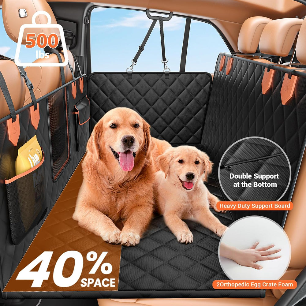 IJVAE Dog Seat Cover for Back Seat, Hard Bottom Back Seat Extender Holds 500 ...