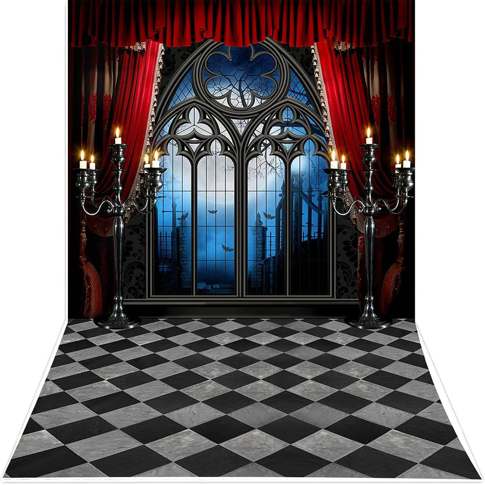 Halloween Backdrop Vampire Medieval Gothic Halloween Party Backdrop 7x10 ft