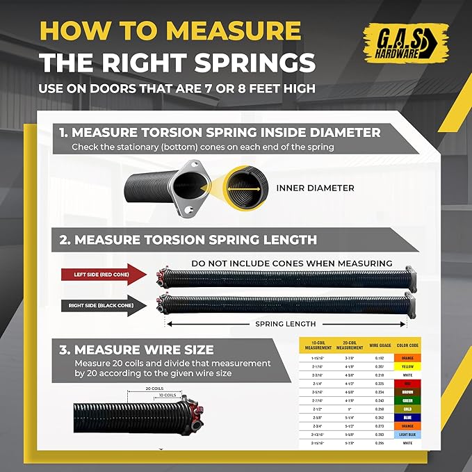 Garage Door Torsion Spring 273x2x36 Torsion Springs