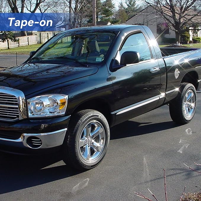 Window Visors Rain Guards for 2002-2008 Dodge Ram 1500 Regular Cab, Out-Channel
