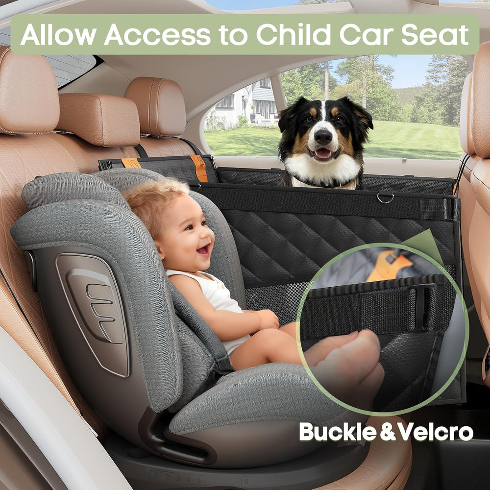Dog Car Seat for Large Medium Dogs, Hard Bottom Back Seat Extender