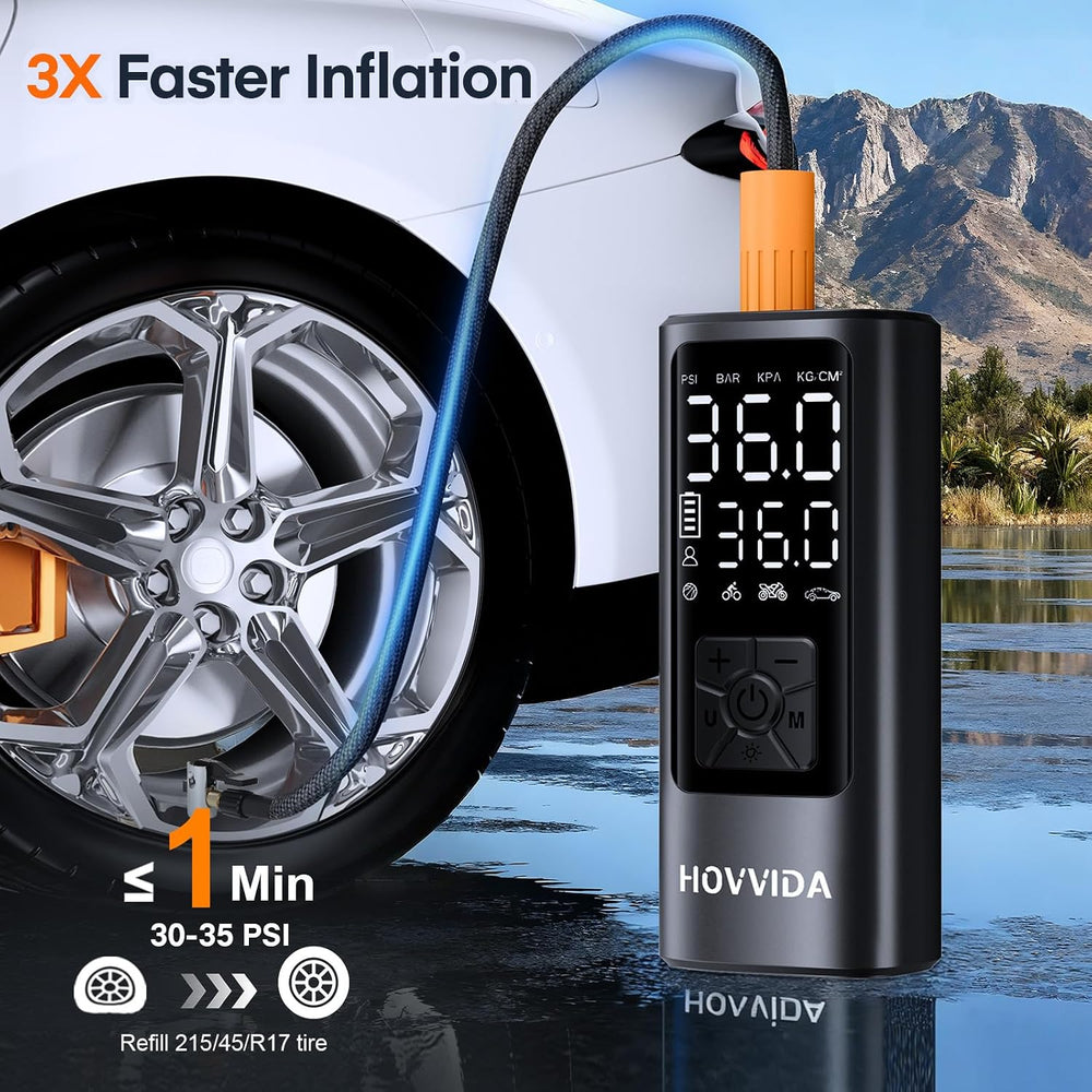 Bike Pump Electric, Portable Air Compressor for Car Tires 150PSI