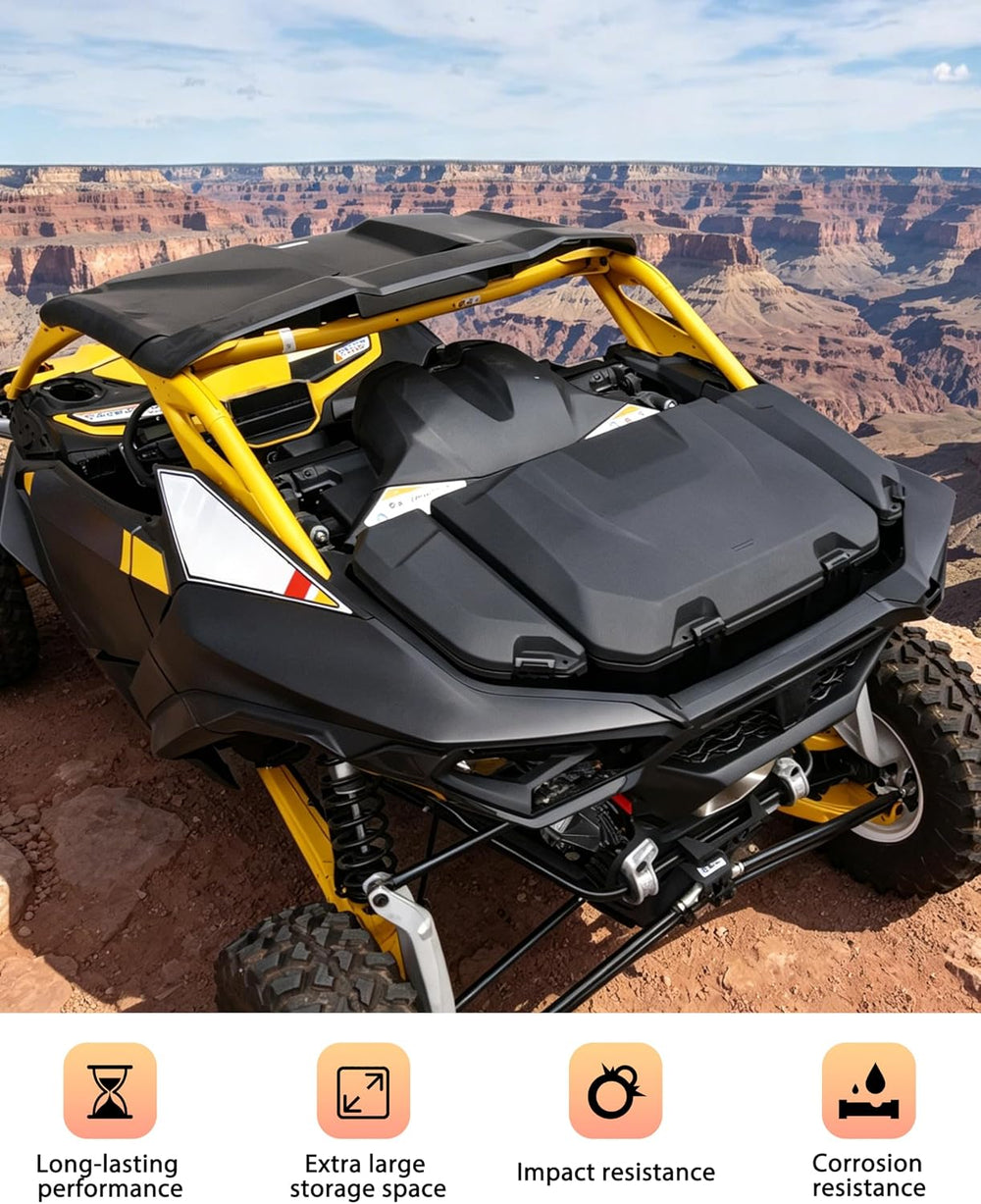 96L Rear Cargo Box & 13.5L Side Storage Boxes for Can Am Maverick R MAX X...