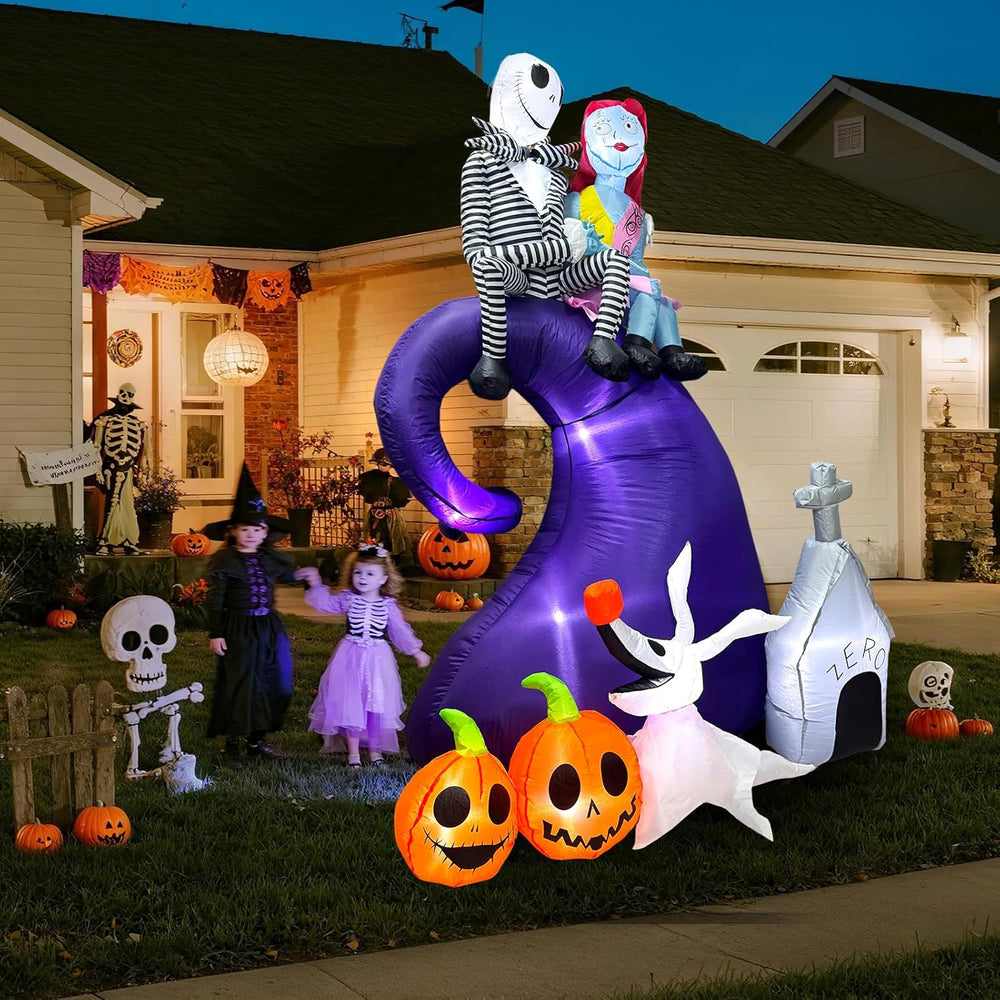 6 FT Halloween Inflatables Outdoor Decoration, Blow Up Yard Decorations with ...