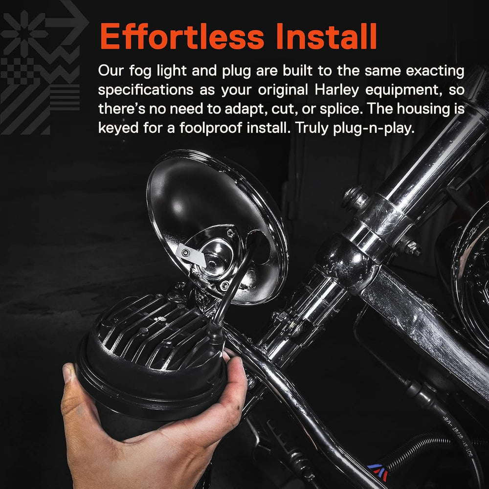 TRUE MODS 2pc 4.5 Inch LED Motorcycle Passing Fog Lights for Harley