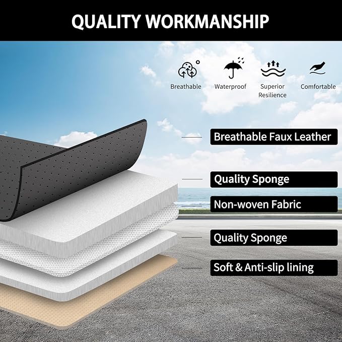 Front Car Seat Covers, Waterproof Leather Car Seat Covers, Comfortable