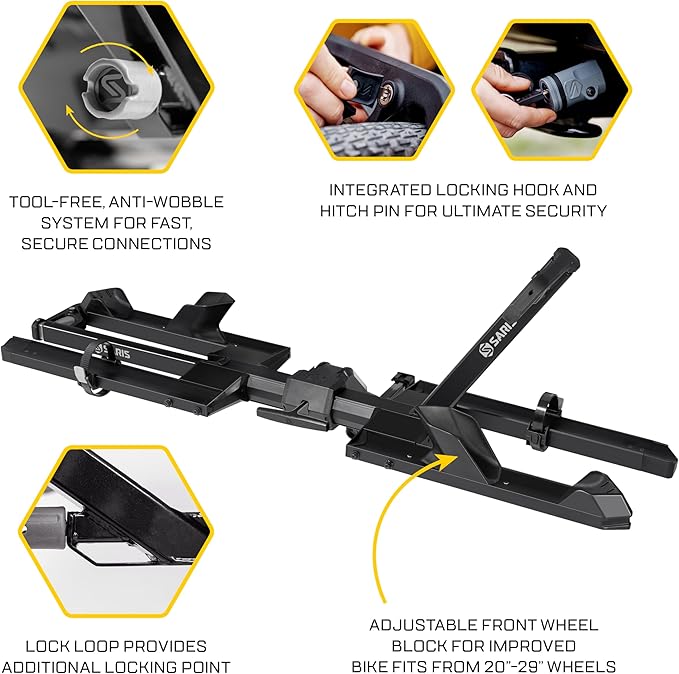 Saris SuperClamp G4 2-Bike Hitch Rack – Lightweight Platform Bike Carrier