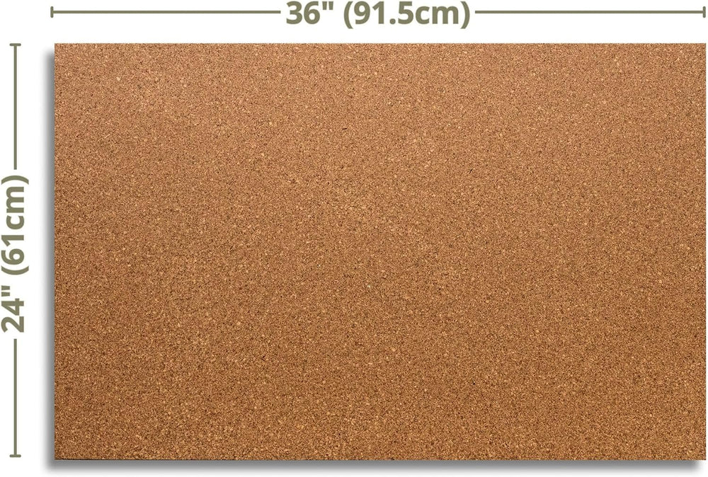Manton Cork 24" x 36" x 3/8" Thick Cork Sheets (2-Pack) with A...