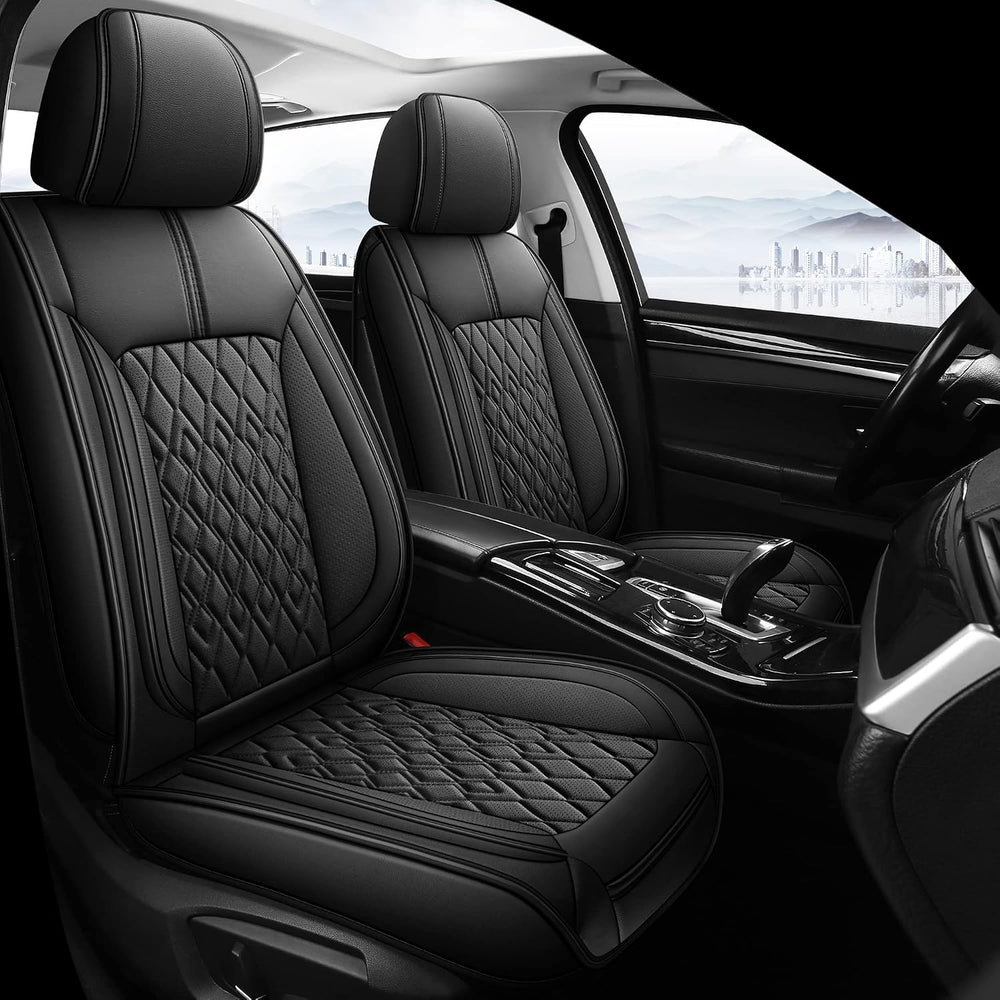 Pariitadin Leather Car Seat Covers Full Set, Waterproof Breathable Faux Leath...