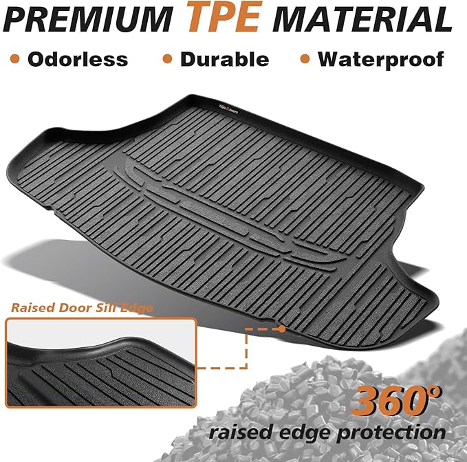 TripleAliner Trunk Floor Mat All Weather Liners Compatible